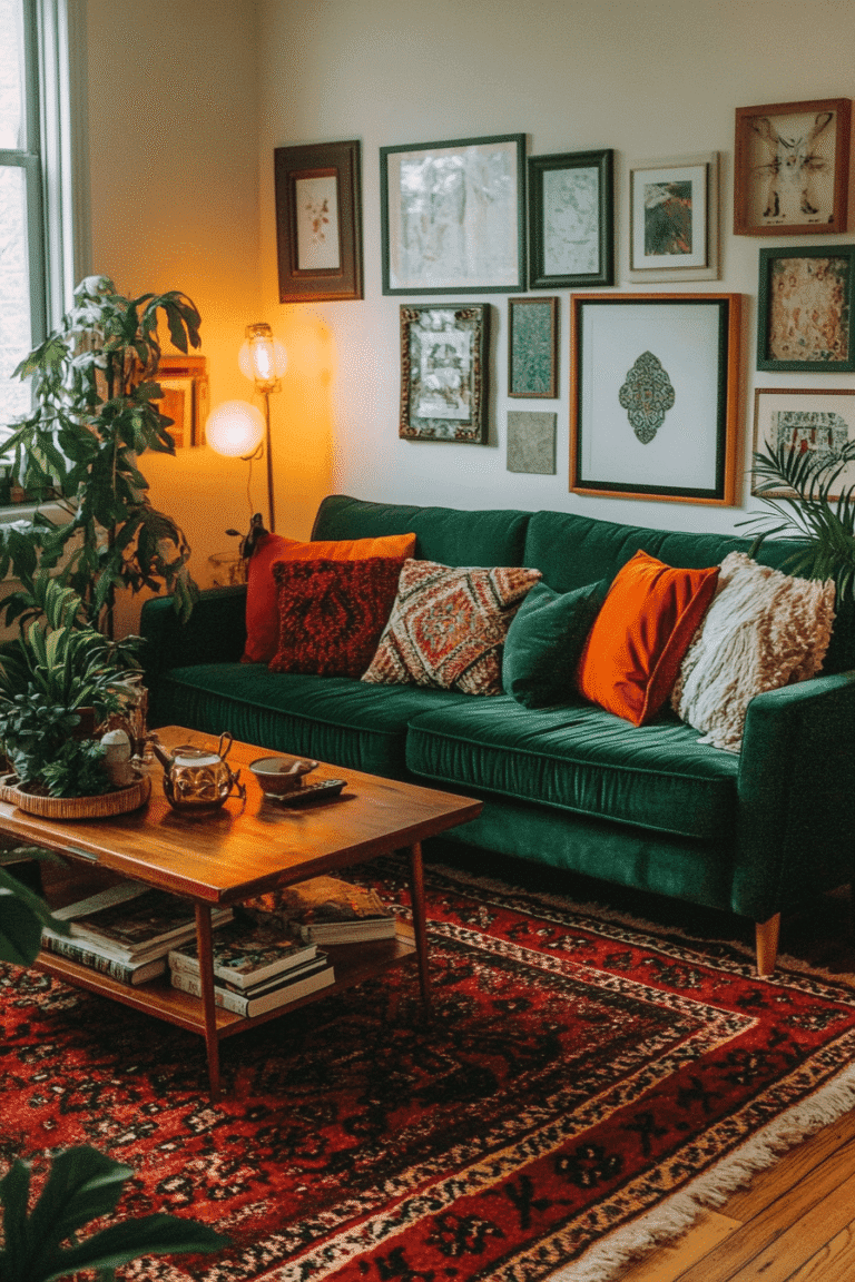 Maximalist decor ideas for a cozy, colorful home – Pin this bold, layered look for inspiration!