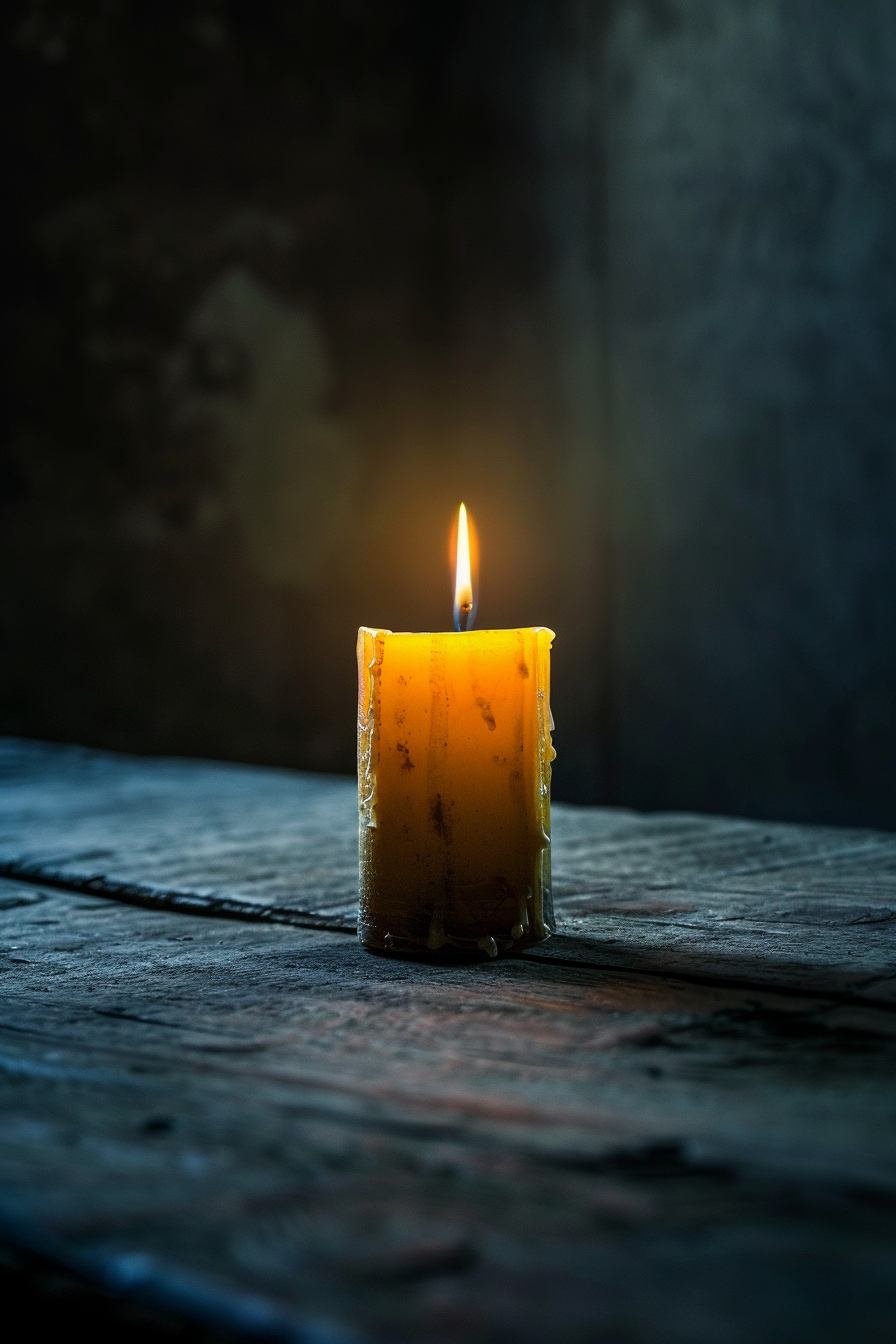 I don’t know what to do with my life — this soft candlelight image captures the quiet ache of midlife confusion, reflecting a moment of stillness, searching, and hope.