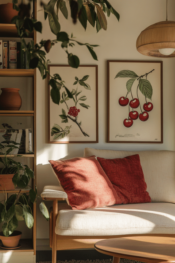 Cherry home decor wall art that adds instant charm – Pin this cozy style tip for later!