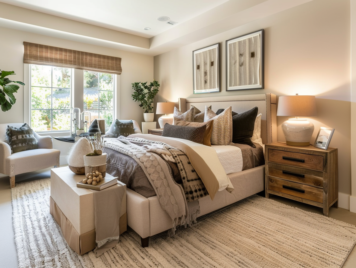 Creating cohesive color schemes with cozy bedroom paint colors using the 60-30-10 rule for ultimate comfort