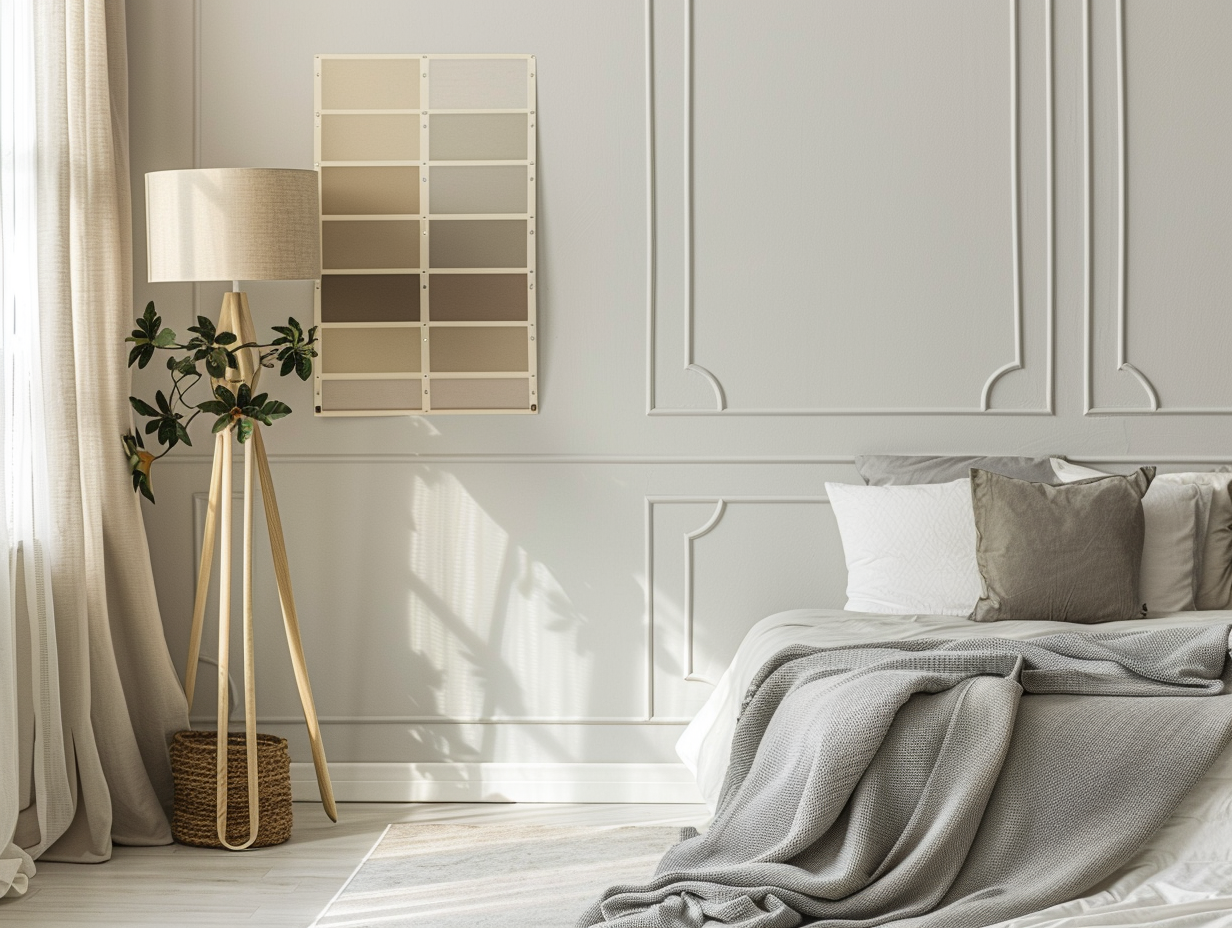 How to test cozy bedroom paint colors properly with large swatches in different lighting conditions