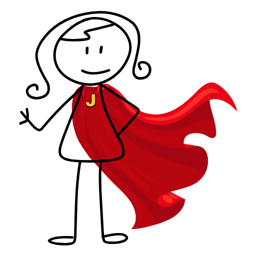 Stick figure Home Hero Jen Logo